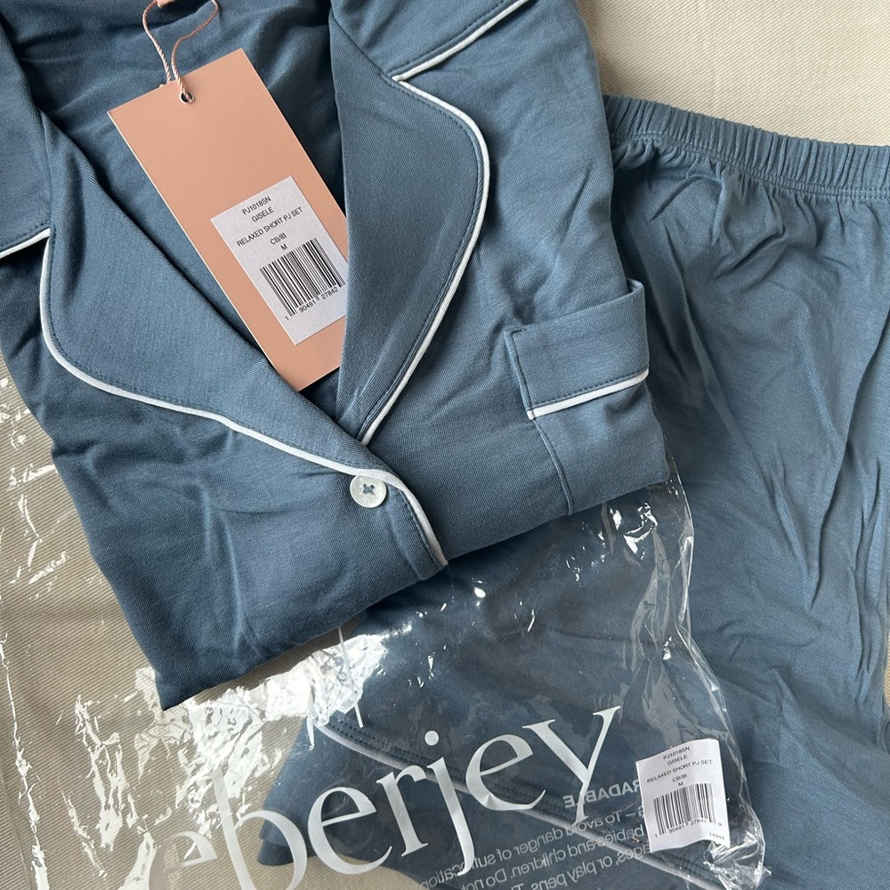 Eberjey Gisele Relaxed Short PJ Set - Blue